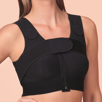 Biustonosz kompresujący Anita Valencia 1198  z pasaem_czarny 1198